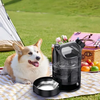 FurryFusion Seau à eau portable 2,5 L pour chien