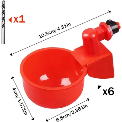 ZooVenture 6 Pièce Kit Abreuvoir Automatique DIY Pour Poules Volaille
