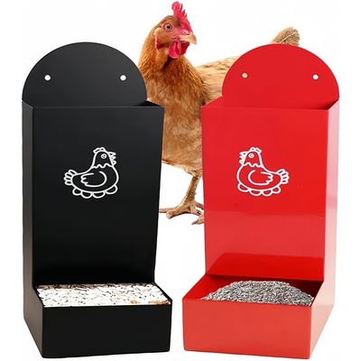 ZooVenture Mangeoire Automatique En Métal Sans Déchets Pour Volaille