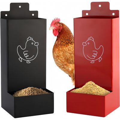 ZooVenture Mangeoire Automatique En Métal Sans Déchets Pour Volaille
