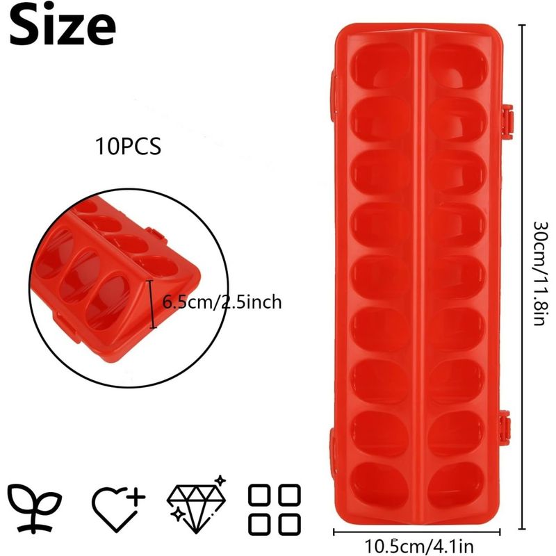 ZooVenture 10 PCS Flip Top Mangeoire Plastique Pour Volailles Oiseaux