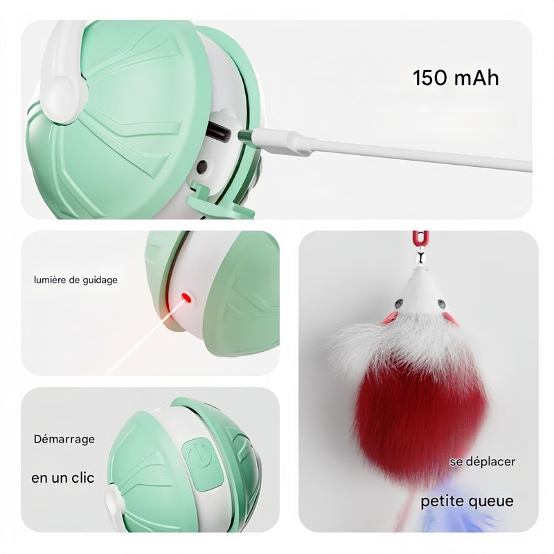 Pet Planet Jouet intelligent Balle interactive pour chat