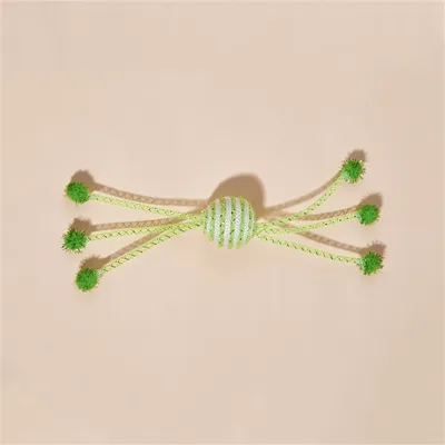 IntiMeg Jouet de corde en forme de balle pour chat 3 jouets