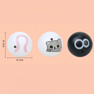 FurryFusion Lot de 3 balles pour chat