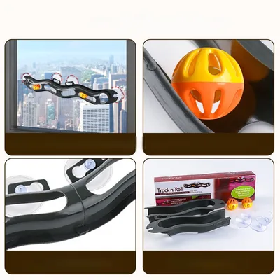 ZenPets Jouet pour chat à rail et cloche pliable