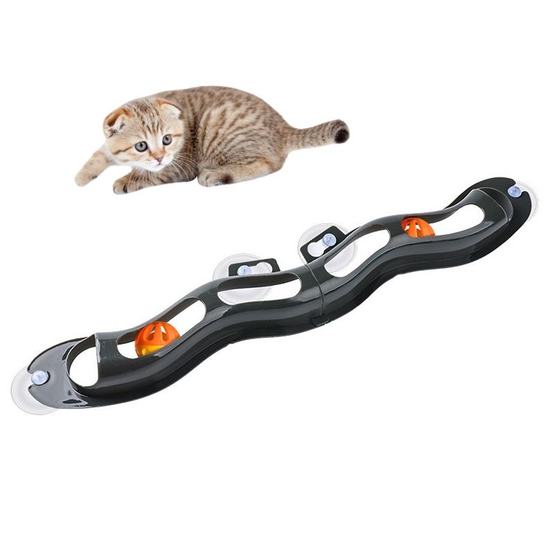 ZenPets Jouet pour chat à rail et cloche pliable