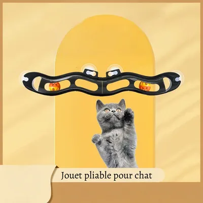 ZenPets Jouet pour chat à rail et cloche pliable