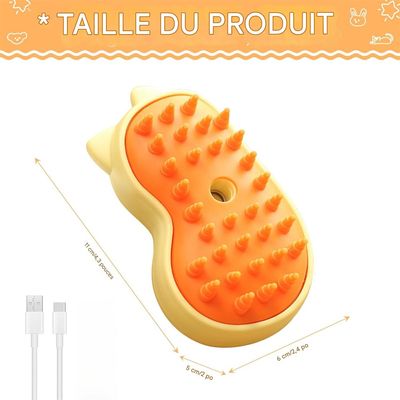ZenPets Brosse à vapeur pour chat et chien