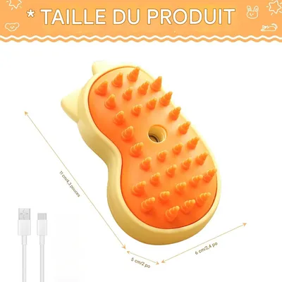 ZenPets Brosse à vapeur pour chat et chien