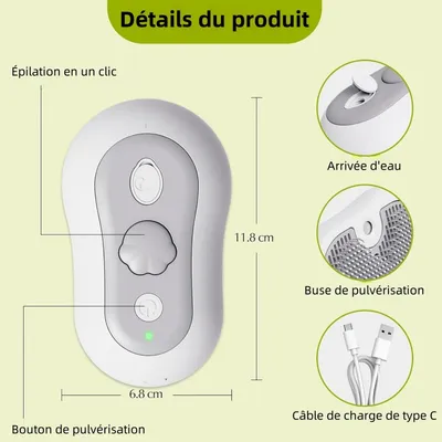 Pet Planet Brosse Vapeur 3 - en - 1 Et Peigne Pour Chat