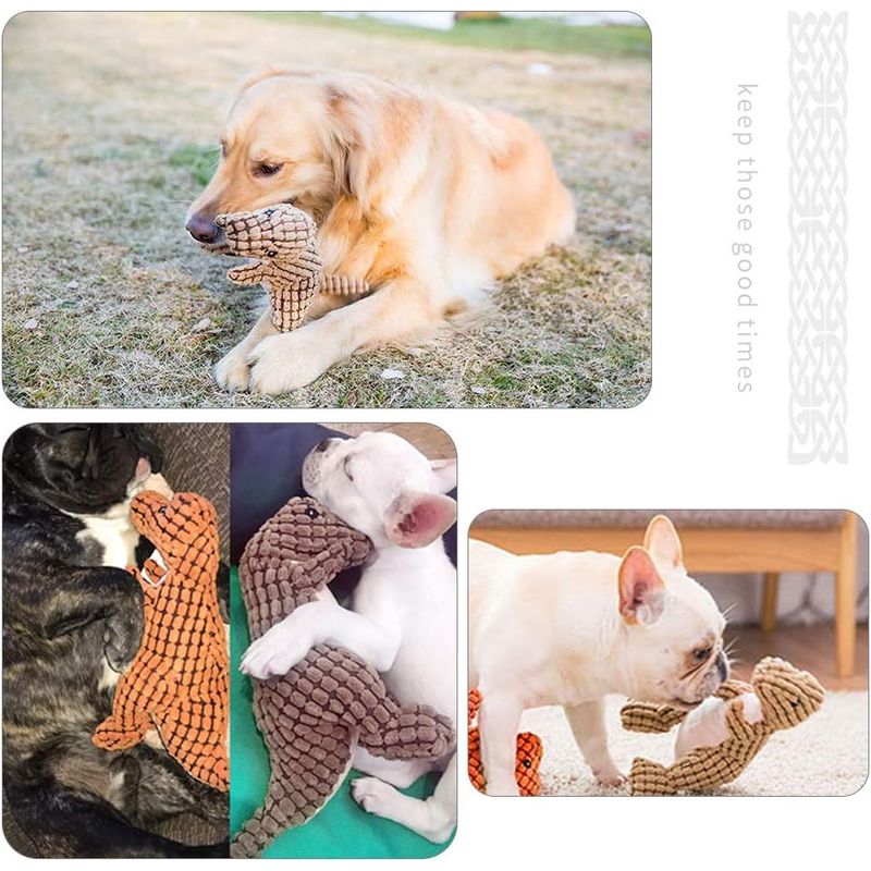 IntiMeg Jouet en peluche pour chien en forme de dinosaure