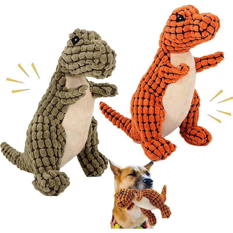 IntiMeg Jouet en peluche pour chien en forme de dinosaure