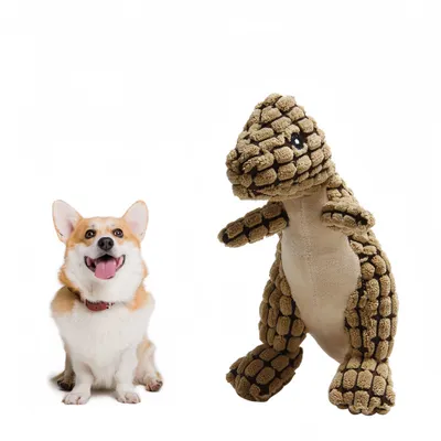 IntiMeg Jouet en peluche pour chien en forme de dinosaure IntiMeg Jouet en peluche pour chien en forme de dinosaure