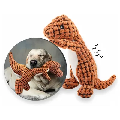 IntiMeg Jouet en peluche pour chien en forme de dinosaure