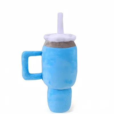 FurryFusion Jouet en peluche pour chien en forme de tasse