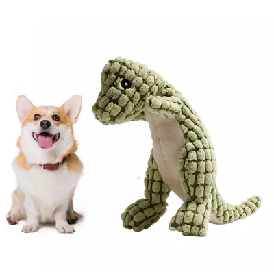 IntiMeg Jouet en peluche pour chien en forme de dinosaure