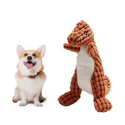IntiMeg Jouet en peluche pour chien en forme de dinosaure
