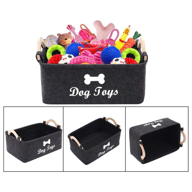 IntiMeg Panier de rangement en feutre pour animaux