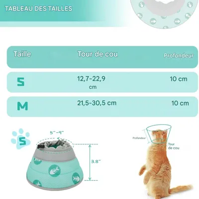 ZenPets Collier conique souple pour chat