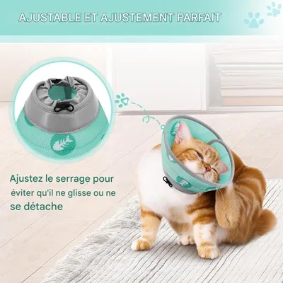 ZenPets Collier conique souple pour chat