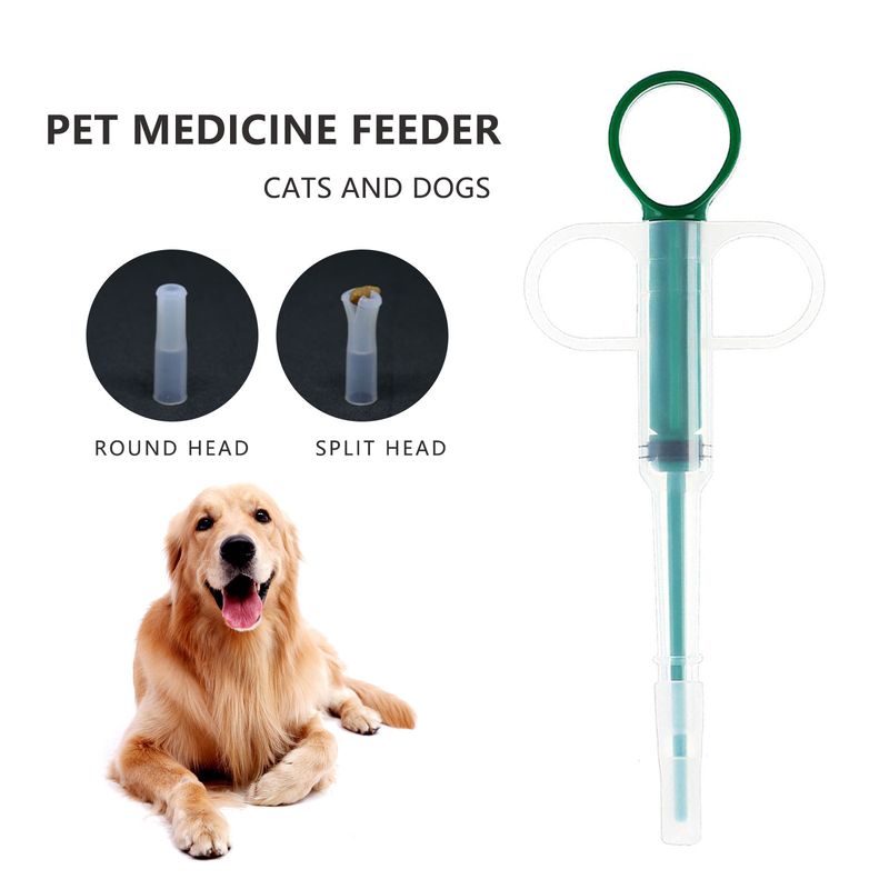 Distributeur de médicaments pour animaux de compagnie, seringue à pousser