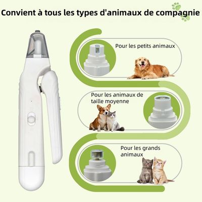 Pet Planet 2 En 1 Broyeur Et Ciseaux D'Ongles Pour Chien Et Chat Avec Led