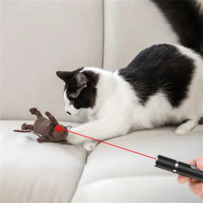 IntiMeg Puntero láser con forma de gato con múltiples patrones