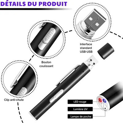 IntiMeg Stylo laser pour chat avec multi - motifs