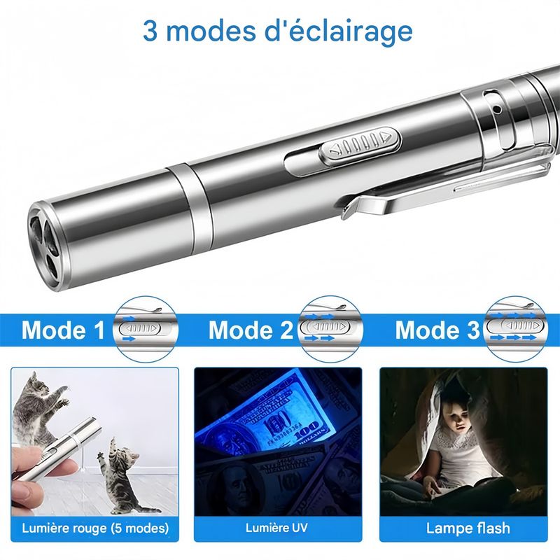 Pet Planet Jouet interactif pour chats et chiens avec LED