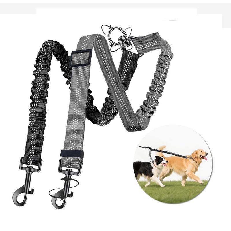 UAMLY Laisse double pour chien
