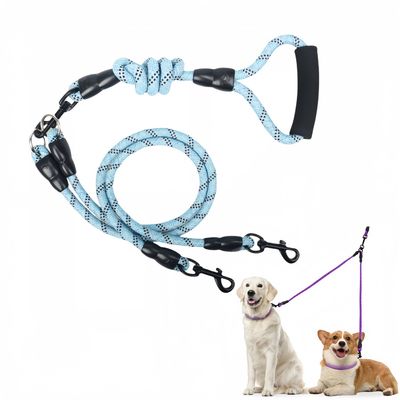 FurryFusion Laisse double pour chien en coton et lin