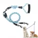 FurryFusion Laisse double pour chien en coton et lin