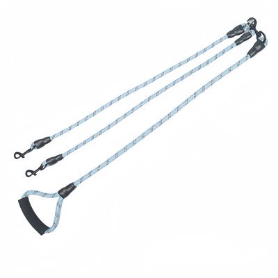 FurryFusion Laisse double pour chien en coton et lin