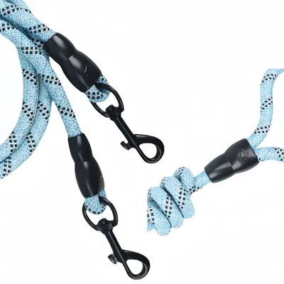 FurryFusion Laisse double pour chien en coton et lin