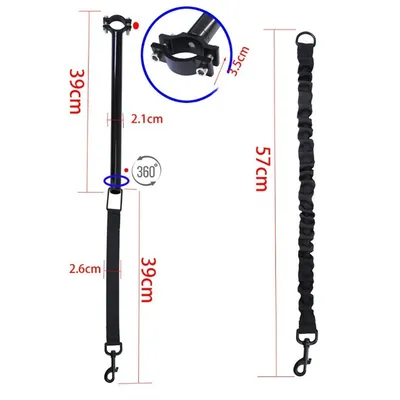 Pet Planet Corde de Traction pour vélo avec chien en métal