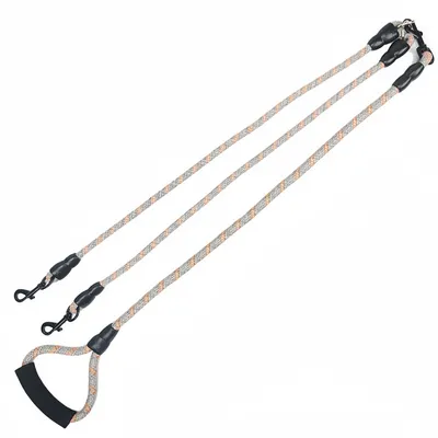 FurryFusion Laisse double pour chien en coton et lin