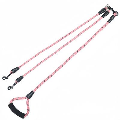 FurryFusion Laisse double pour chien en coton et lin
