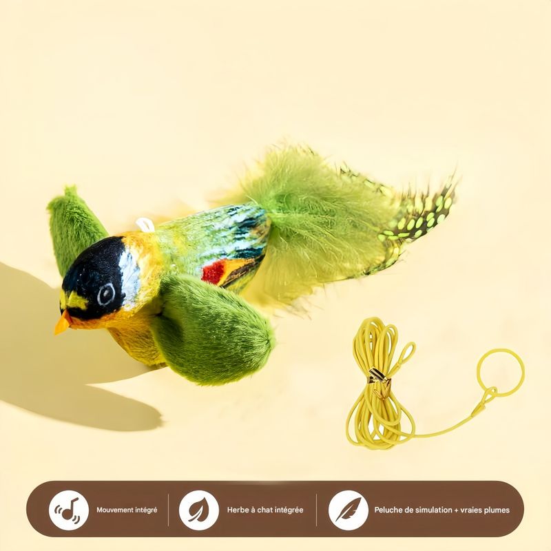 FurryFusion Jouet pour chat oiseau électrique