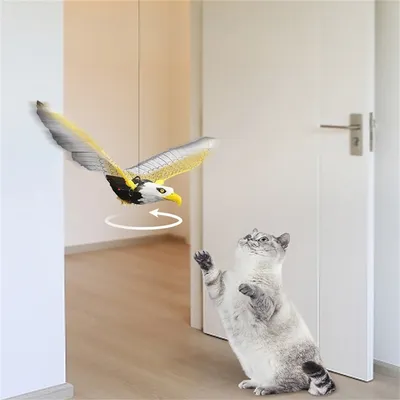IntiMeg Jouet d'oiseau volant électronique pour chat