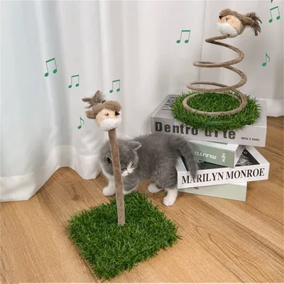 IntiMeg Jouet griffoire pour chats en forme d'oiseau