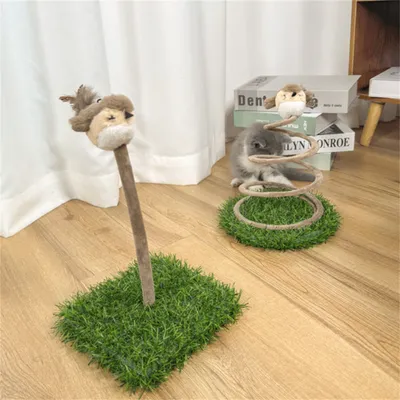 IntiMeg Jouet griffoir pour chats en forme d'oiseau