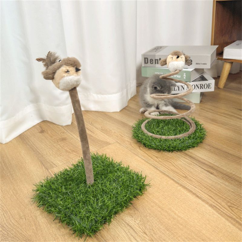 IntiMeg Jouet griffoire pour chats en forme d'oiseau