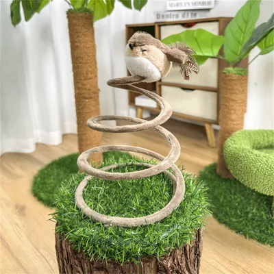 IntiMeg Jouet griffoir pour chats en forme d'oiseau
