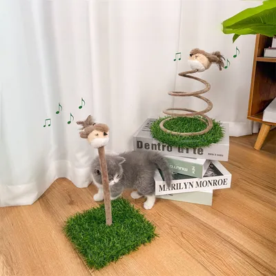 IntiMeg Jouet griffoire pour chats en forme d'oiseau