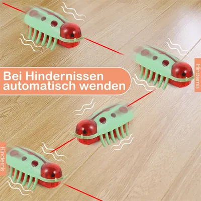 IntiMeg Mini Jouet pour Chat Coccinelle 4 Pièces