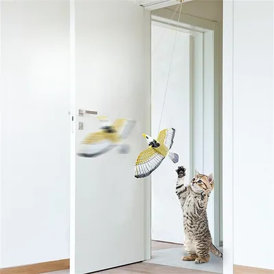 IntiMeg Jouet d'oiseau volant électronique pour chat
