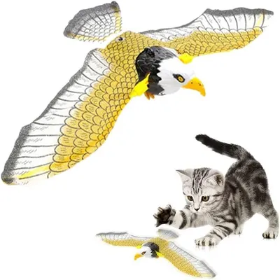 IntiMeg Jouet d'oiseau volant électronique pour chat