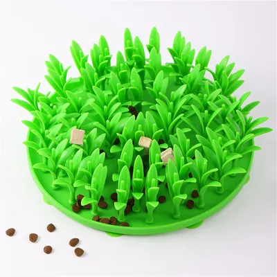 Pet Planet Tapis anti glouton en silicone imitant l'herbe pour chien