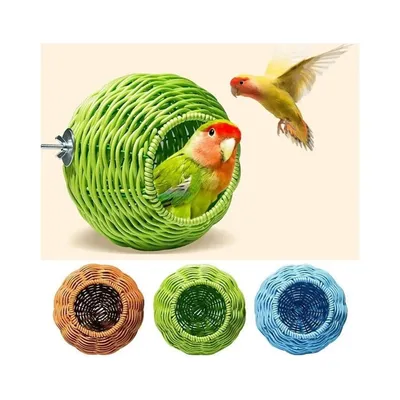 ZenPets Nid d'oiseau sphérique en rotin synthétique