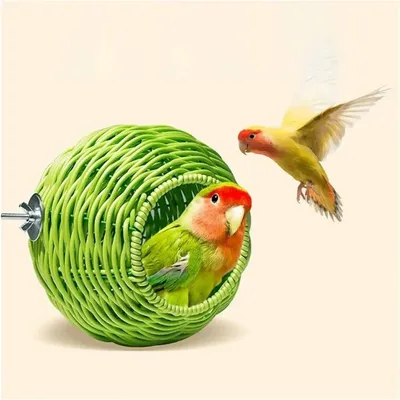 ZenPets Nid d'oiseau sphérique en rotin synthétique